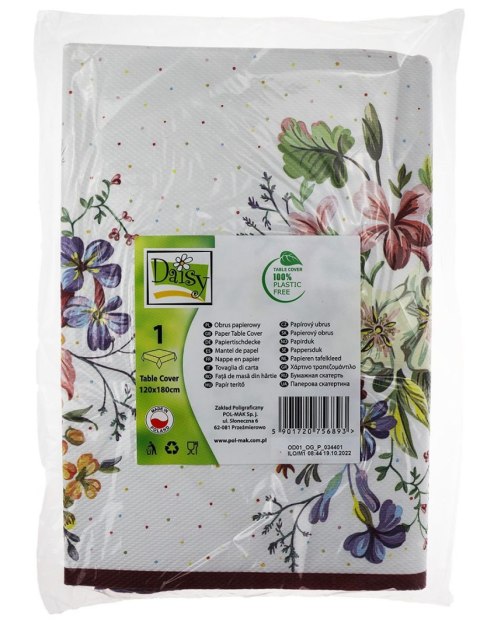 Obrus Daisy papier [mm:] 1200x1800 Pol-Mak (od01) Pol-Mak