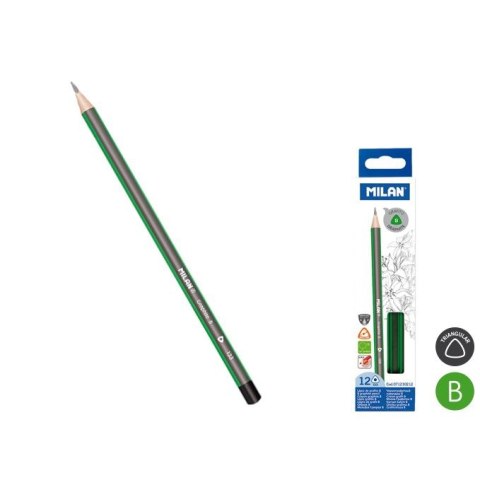 Ołówek trójkątny B Milan (071230212) Milan