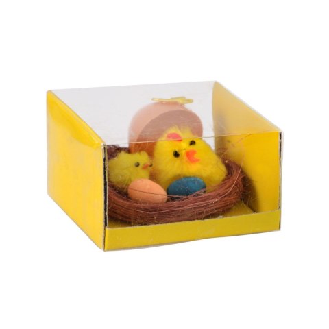 Ozdoba wielkanocna kurczaczek w koszyku Arpex (YX1853) Arpex