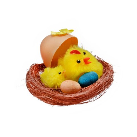 Ozdoba wielkanocna kurczaczek w koszyku Arpex (YX1853) Arpex
