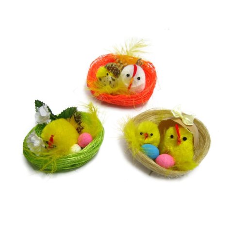 Ozdoba wielkanocna kurczaczek w koszyku Arpex (YX1853) Arpex