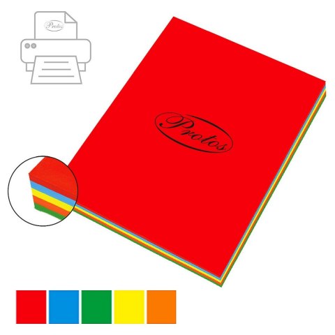 Papier kolorowy mix intensywny A3 mix intensywny 50k. 160g Protos Protos