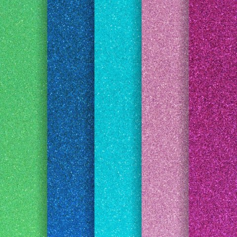 Papier ozdobny (wizytówkowy) brokatowy mix kolorów 05 A4 mix 210g Galeria Papieru (208201) Galeria Papieru