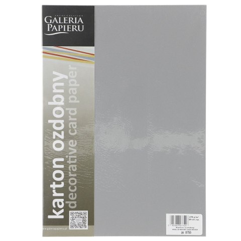 Papier ozdobny (wizytówkowy) millenium srebrny A4 srebrna 270g Galeria Papieru (200705) Galeria Papieru