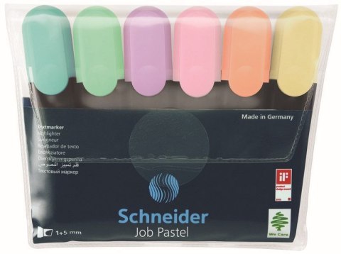 Zakreślacz Job Pastel wkład mix 1-5mm Schneider (SR115097) Schneider