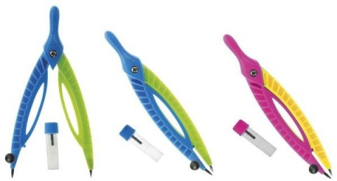 Cyrkiel pojedynczy 2-elementowy kolorowy mix 2 kolorów w displeju Fun&Joy