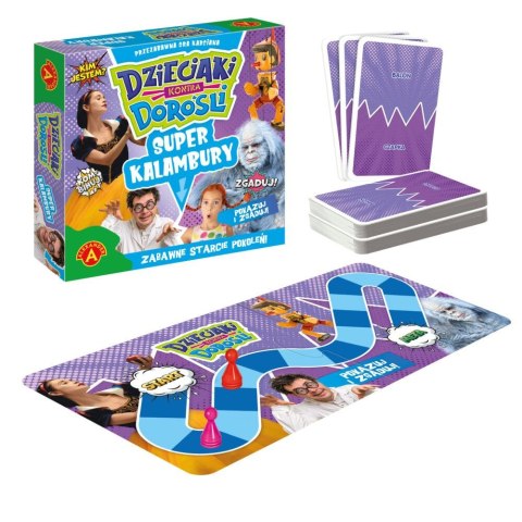 Gra planszowa SUPER KALAMBURY DZIECIAKI KONTRA DOROŚLI Alexander Alexander