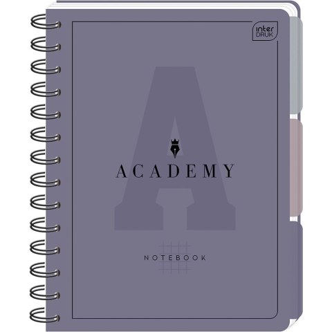 Kołozeszyt (kołonotatnik) ACADEMY A5 100 # PP A5 100k. 90g krata Interdruk (z przekładkami) Interdruk