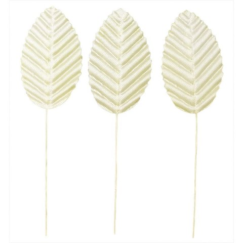 Ozdoba materiałowa Craft-Fun Series Liście na druciku ecru Titanum (SY-004) Titanum