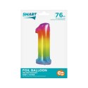 Balon foliowy Smart cyfra 1 tęcza 76cm Godan (CH-STC1) Godan