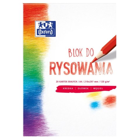 Blok rysunkowy Oxford A4 biały 120g 20k Oxford (400093195) Oxford