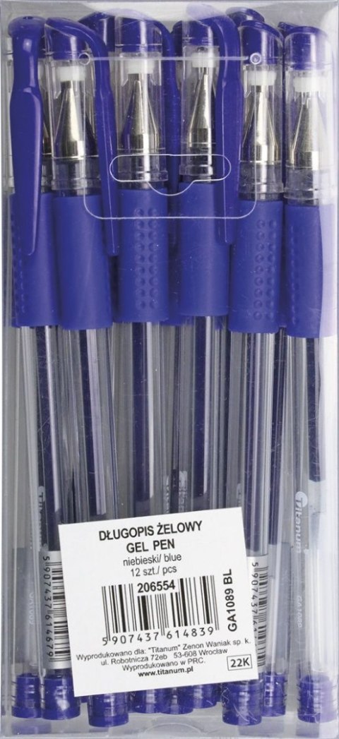 Długopis GA1030 wkład niebieski 0,7mm Titanum (GA108900-AC) Titanum