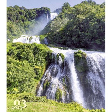 Kalendarz ścienny WODOSPADY ŚWIATA WIELOPLANSZOWY 12K 320mm x 470mm Lucrum (RW12) Lucrum