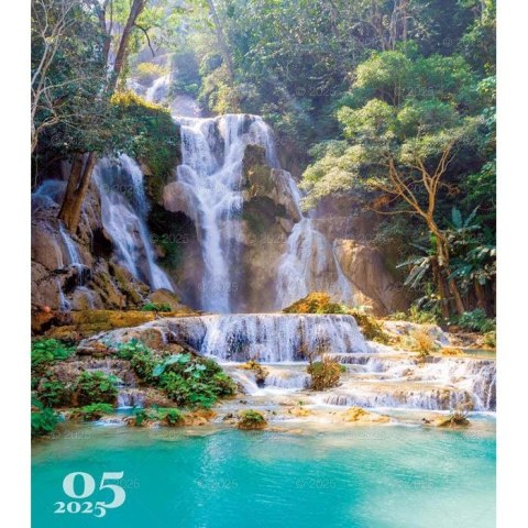 Kalendarz ścienny WODOSPADY ŚWIATA WIELOPLANSZOWY 12K 320mm x 470mm Lucrum (RW12) Lucrum