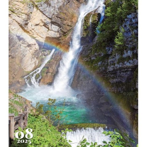 Kalendarz ścienny WODOSPADY ŚWIATA WIELOPLANSZOWY 12K 320mm x 470mm Lucrum (RW12) Lucrum