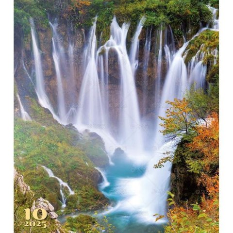 Kalendarz ścienny WODOSPADY ŚWIATA WIELOPLANSZOWY 12K 320mm x 470mm Lucrum (RW12) Lucrum