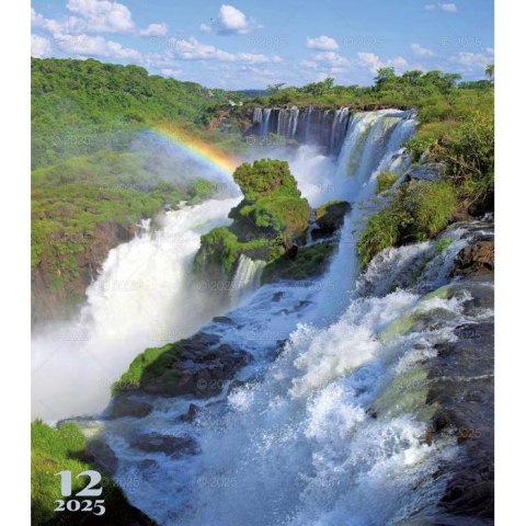 Kalendarz ścienny WODOSPADY ŚWIATA WIELOPLANSZOWY 12K 320mm x 470mm Lucrum (RW12) Lucrum