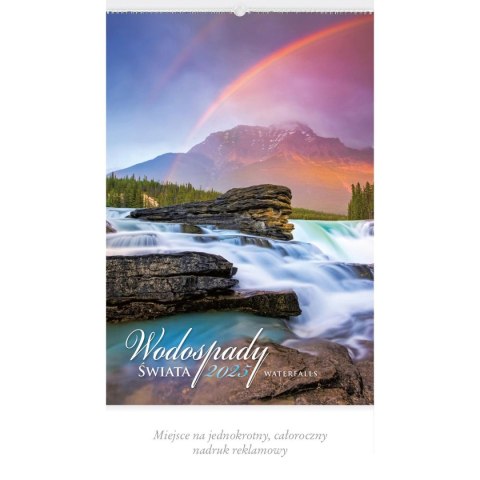 Kalendarz ścienny WODOSPADY ŚWIATA WIELOPLANSZOWY 12K 320mm x 470mm Lucrum (RW12) Lucrum