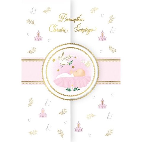 Kartka składana Karnet A5 KOPERTA CHRZEST RÓZ A5 Henry (5905701480593) Henry