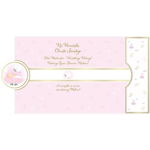 Kartka składana Karnet A5 KOPERTA CHRZEST RÓZ A5 Henry (5905701480593) Henry