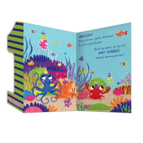 Kartka składana Karnet A5 z klapką roczek konik morski A5 Henry (5905701487844) Henry