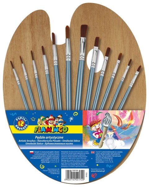 Pędzel drewniany uchwyt Flamingo (SR-B52) Flamingo