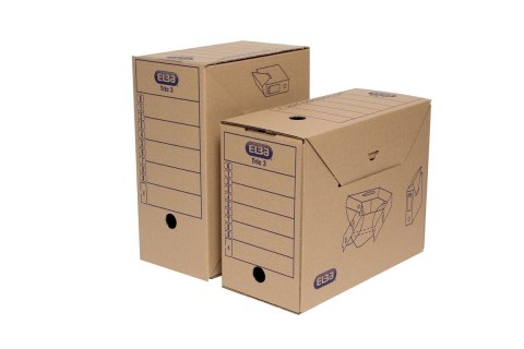 Pudło archiwizacyjne Tric 3 A4 brązowy tektura [mm:] 265x155x 340 Elba (100552624) Elba