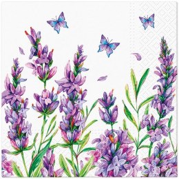 Serwetki Paw Lavender Butterfly mix nadruk bibuła [mm:] 330x330 (TL125200) Paw