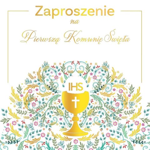 Zaproszenie KW Komunia PATTERN Henry (5905701485482) Henry