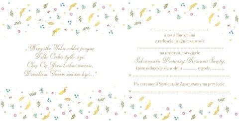 Zaproszenie KW Komunia PATTERN Henry (5905701485482) Henry