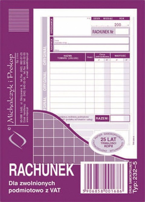 Druk offsetowy S o/1k A6 80k. Michalczyk i Prokop (232-5) Michalczyk i Prokop