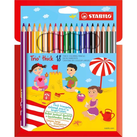 Kredki ołówkowe Trio thick 18 kol. Stabilo (203/18-01) Stabilo