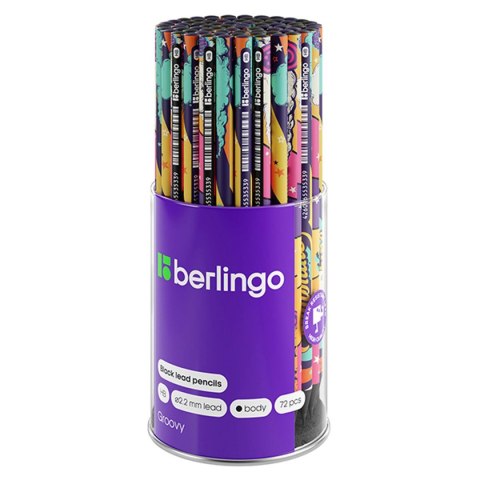 Ołówek Groovy z czarnego drewna HB Berlingo (352443) Berlingo