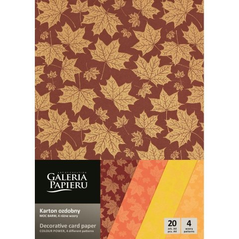 Papier ozdobny (wizytówkowy) Moc Barw A4 mix 200g Galeria Papieru (208921) Galeria Papieru