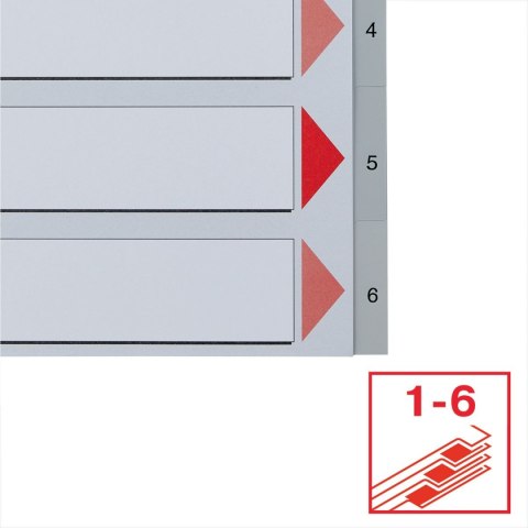 Przekładka numeryczna A4 szara 6k 1-6 Esselte (100104) Esselte