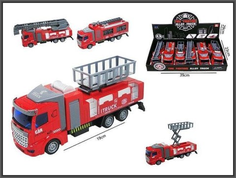 Samochód strażacki 19cm metalowy Hipo (HX213) Hipo