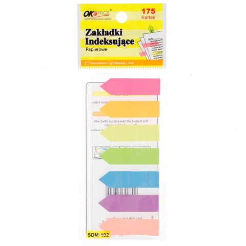 Zakładki indeksujące 175k [mm:] 12x45 Okoffice (SDM-102) Okoffice