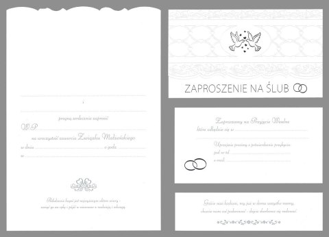 Zaproszenie duże satyna ślub Merigraf Merigraf