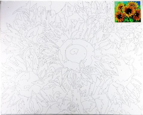 Zestaw kreatywny Malowanie po numerach 40x50cm Słoneczniki Flamingo Line (FDY29) Flamingo Line