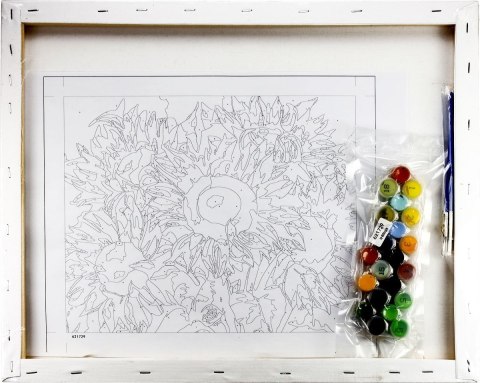 Zestaw kreatywny Malowanie po numerach 40x50cm Słoneczniki Flamingo Line (FDY29) Flamingo Line