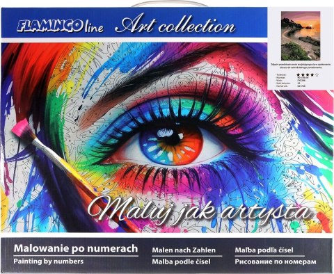 Zestaw kreatywny Malowanie po numerach 40x50cm Zachód słońca nad morzem, klify Flamingo Line (fys298) Flamingo Line