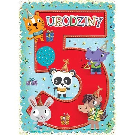 Kartka składana KARNET B6 5 ZWIERZAKI A6 Henry (5905701485307) Henry