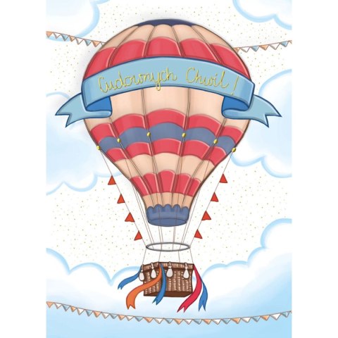 Kartka składana Karnet B6 BALON HS TŁ A5 Henry (5907465666602) Henry