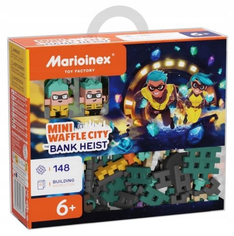 Klocki konstrukcyjne Marioinex Mini Waffle City 148 elementów napad na bank Marioinex