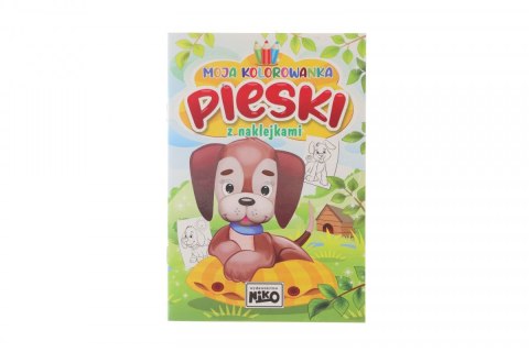 Książeczka edukacyjna Moja kolorowanka z naklejkami. Pieski Niko Niko