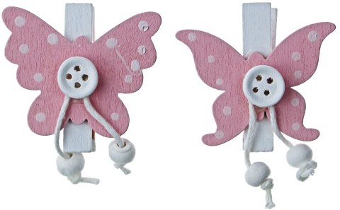 Ozdoba drewniana Craft-Fun Series klamerki z motylami Titanum (19AQE0701) Titanum