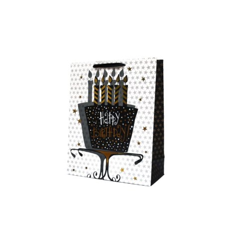 Torba prezentowa BIAŁO-CZARNA [mm:] 300x420x 120 Beniamin (0296) Beniamin