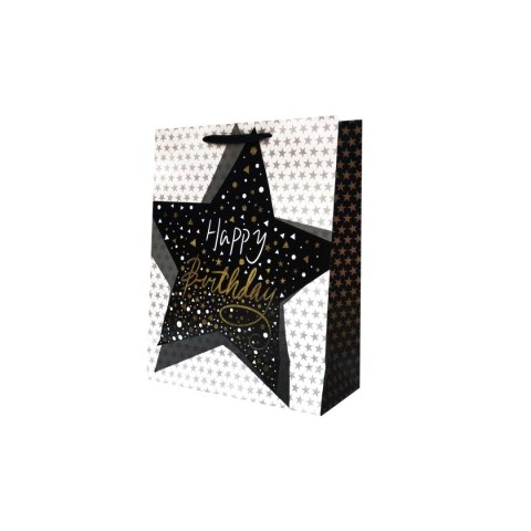 Torba prezentowa BIAŁO-CZARNA [mm:] 300x420x 120 Beniamin (0296) Beniamin