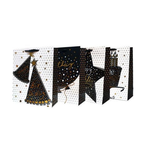 Torba prezentowa BIAŁO-CZARNA [mm:] 300x420x 120 Beniamin (0296) Beniamin