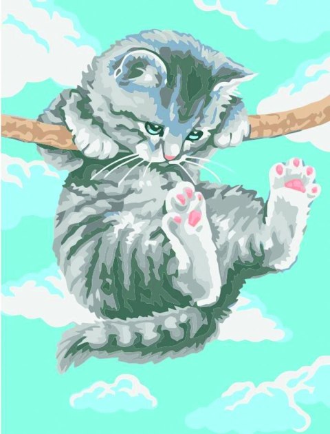 Zestaw kreatywny Malowanie po numerach 30x40cm Kotek Flamingo Line (FC226) Flamingo Line